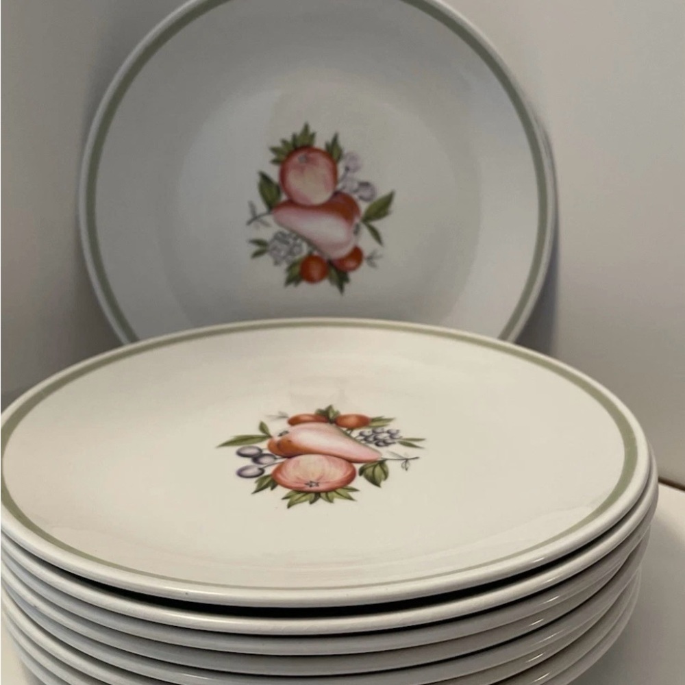 Evesham Salad Plates Ridgeway‎ Potteries Ltd Made In England Set Of 9